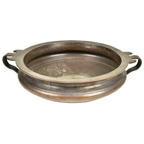 Hand Crafted Urli Brass Bowl With Two Handles