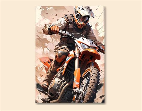 "Dirt Rider"- Shiny & Sturdy Metallic Poster Art That Pops & Sticks