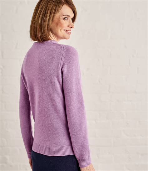 Soft Lavender | Womens Lambswool Crew Neck Sweater | WoolOvers US