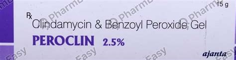 Peroclin 2.5% Tube Of 15gm Gel: Uses, Side Effects, Price & Dosage ...