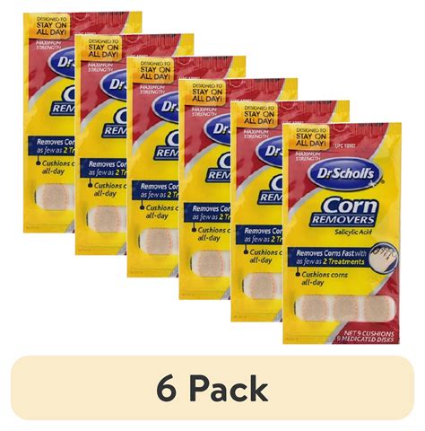 (6 pack) Dr. Scholl's - Corn Remover - 40% Strength - Pad - 9 per Pack ...