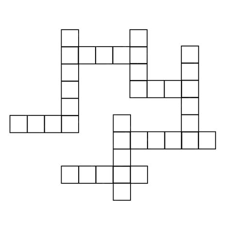 Premium Vector | Empty crossword template Kids quiz game Vector design ...