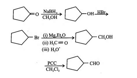 What is D in the following sequence of reactions?