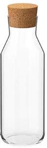 IKEA Carafe with Stopper, Clear Glass, Cork (1 l (34 oz)) 1000 ml ...