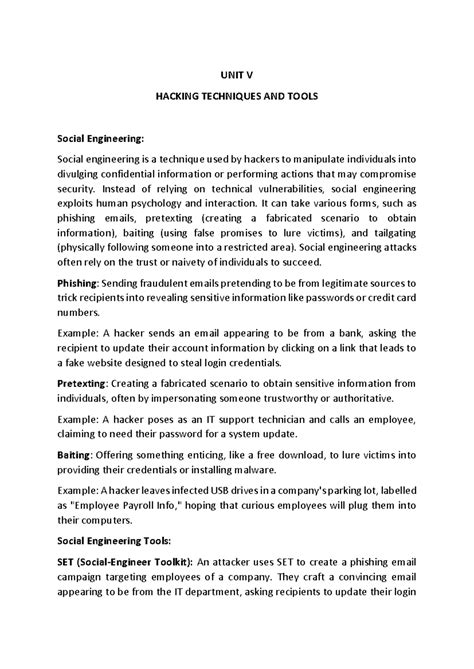 Web Application Security - Unit 5 Notes - UNIT V HACKING TECHNIQUES AND ...