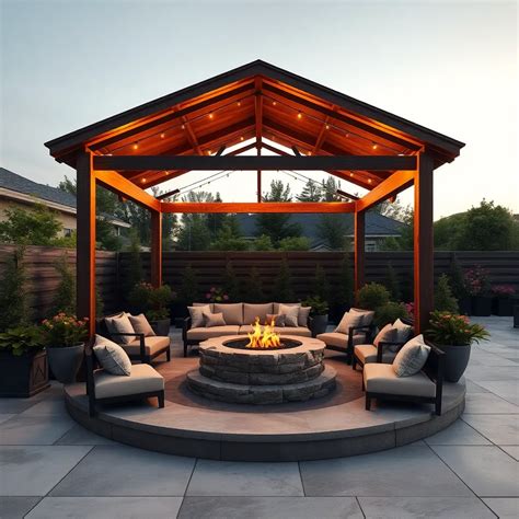15 Backyard Gazebo Ideas With Fire Pits - Outdoor Shelter Pro