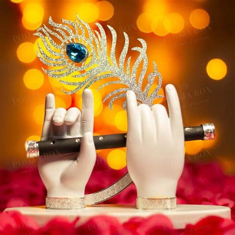Buy Divine Flute With Krishna's Peacock Feather Online in India ...
