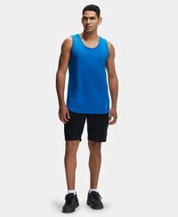 Buy Super Combed Cotton Blend Solid Performance Tank Top with ...