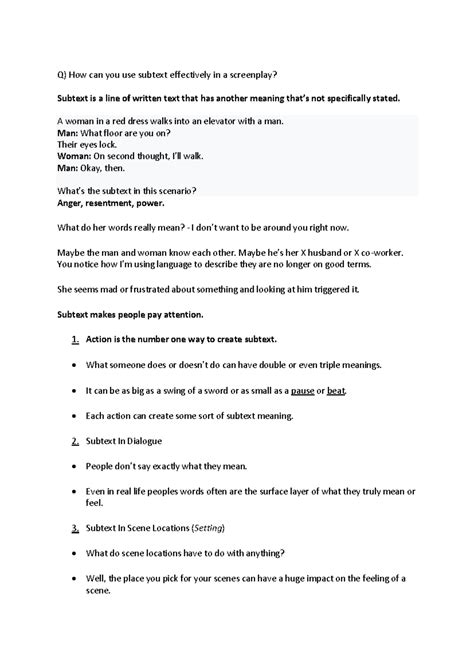 Screenplay Techniques: Subtext, Protagonist Creation & Conflict Types ...