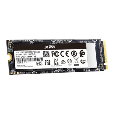 Buy Adata XPG SX8100 256GB Gen3 M.2 NVMe SSD
