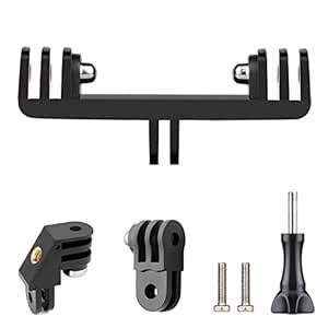 SOONSUN Dual Twin Mount Adapter for GoPro, 90 Degree Direction Elbow ...