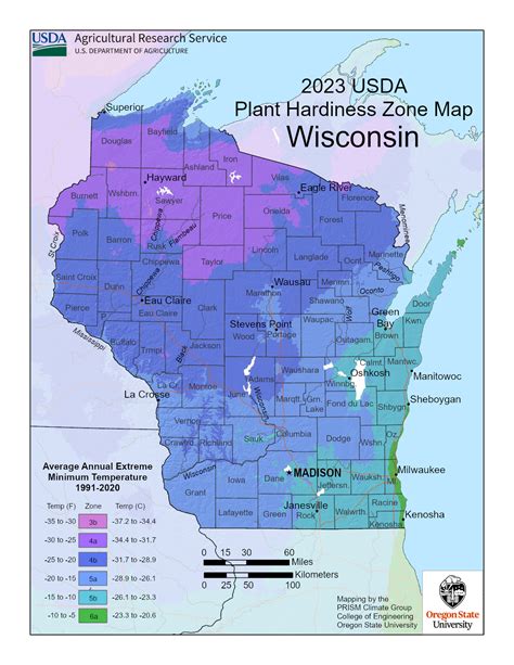 Wisconsin Planting Zones: Map of WI Growing Zones