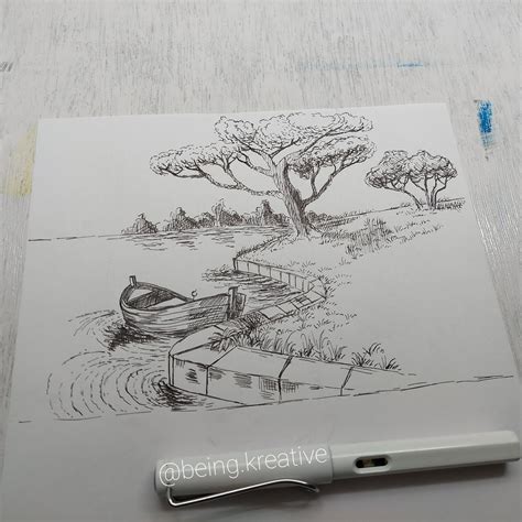 Image result for Ink Landscape Drawing Tutorial