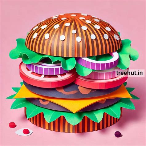 Burger Paper Craft Ideas, Food and Nutrition Classroom Activities