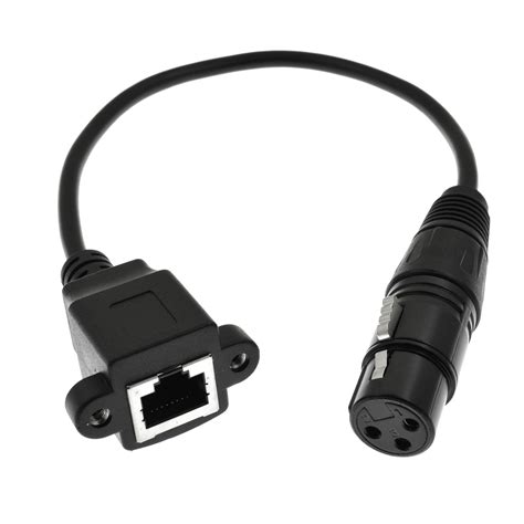 YiKaiEn XLR 3-Pin Female to RJ45 Female Adapter Cable - XLR Male to ...