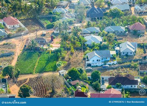 Aerial View of the Zanzibar City, Capital of Zanzibar Island (Unguja), Tanzania Stock Photo ...