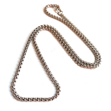 Collana catenina in acciaio inox da uomo donna girocollo catena lunga ...