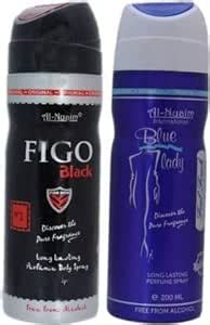 Buy Al Nuaim Figo Black & Blue Lady No Alcohol Deo Deodorant Spray ...