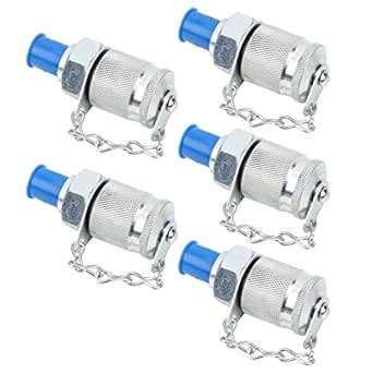 5Pcs Hydraulic Pressure Testing Adapter, Thread Test Coupling ...