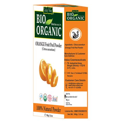 Buy Indus Valley Bio Organic Natural Orange Peel Powder 100 G Online ...