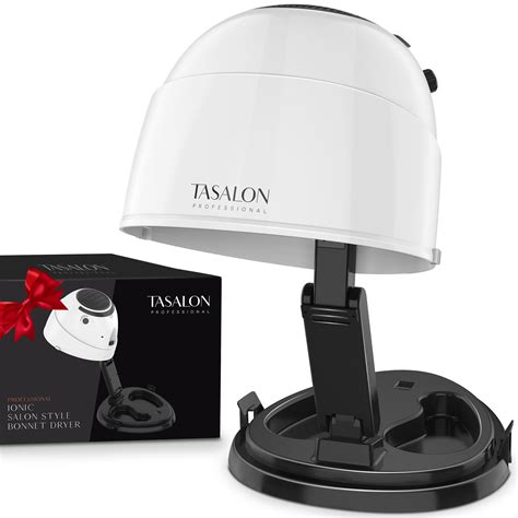 TASALON 1875W Ionic Hooded Hair Dryer Bonnet with 3 Heating Settings ...