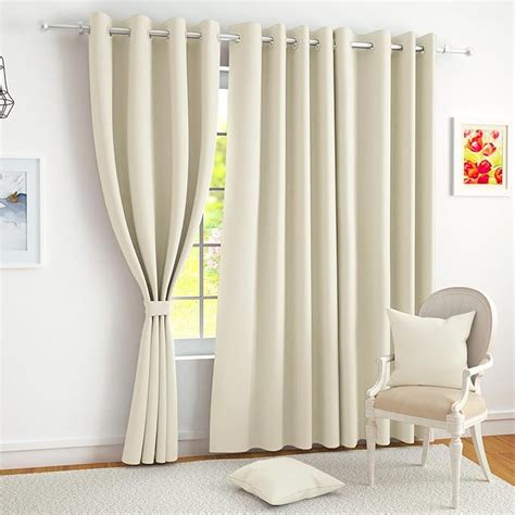 Buy Story@Home Blackout Door Curtains 7 Feet Long Set of 2 | Plain ...