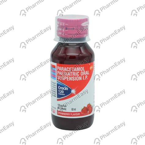 Crocin 120 MG/5ML Suspension (60): Uses, Side Effects, Price & Dosage ...