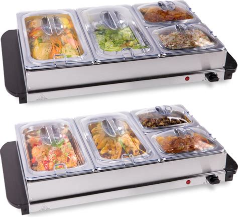 Amazon.com: EHOMEA2Z Food Warmers for Parties 2 Pack,Buffet Servers and Warmers,Warming Trays ...