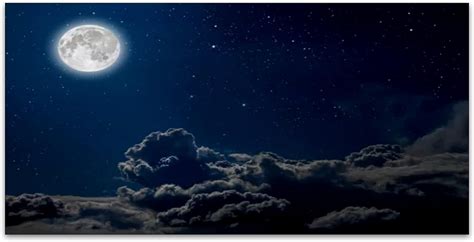 Buy Night Sky Clouds Moon,Blue White,Fluorescent Light Cover Insert ...