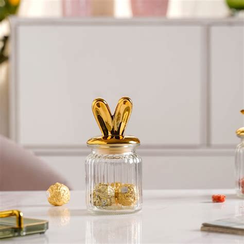 Glass Jar With Bunny Lid Online - Premium Jar With Lid | Nestasia