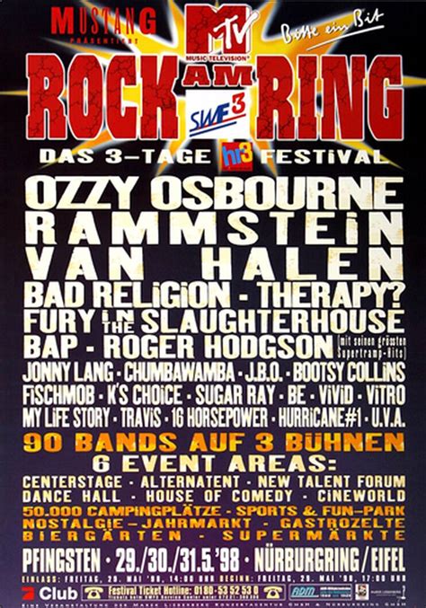 ROCK AM RING & PARK - 1998, Rock am Ring 1998 - Konzertplakat, US$ 130.34