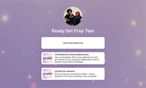 Ready Set Prep Tour's Flowpage