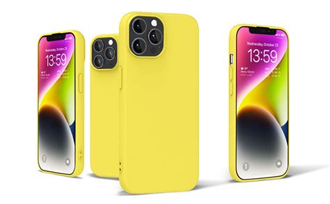 YATWIN Silicone Back Case for iPhone 13 Pro Max, Soft-Touch Phone Back ...