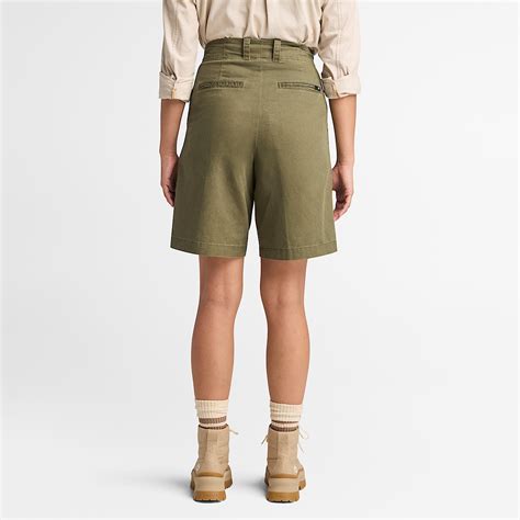 Linen Bermuda Short for Women in Green