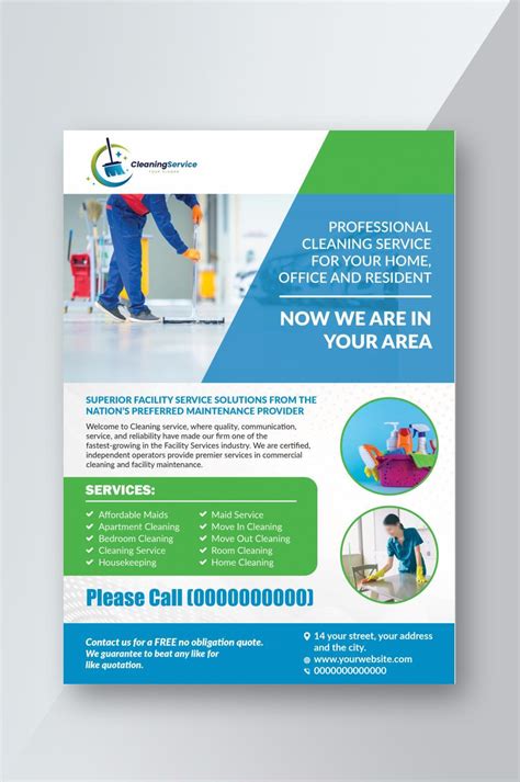 Cleaning Brochure Templates Free - Toptemplate.my.id