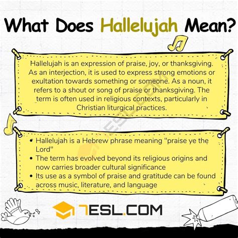 Hallelujah Meaning: What Does "Hallelujah" Mean? • 7ESL
