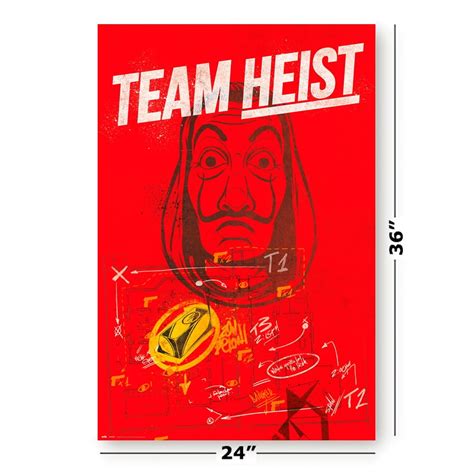 Buy Money Heist - La Casa De Papel - TV Poster (Team Heist) (Size: 24 X ...