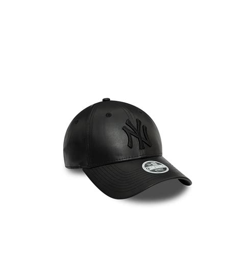 Cap New Era 9forty New York Yankess Faux Leather Black Women