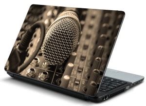 Advik Arts microphone wire tumb…etal Laptop Skin Sticker Laminated ...