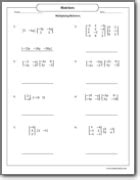 Image result for Worksheet Templates for Matrix Method Multiplication