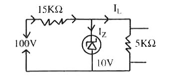 In the figure shown, the currents through the zener diode and load ...