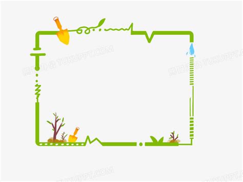 植树节绿色简约边框2PNG图片素材下载_绿色PNG_熊猫办公