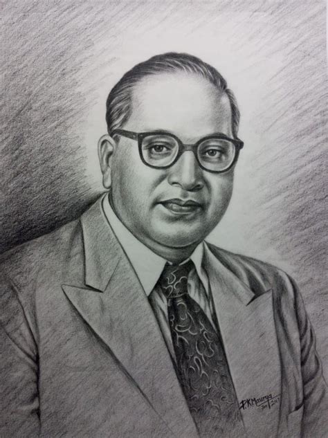 Dr B.R.Ambedkar ( Symbol of Knowledge ) Pencil Portrait by P.K.Maurya | Drawing people faces, Dr ...