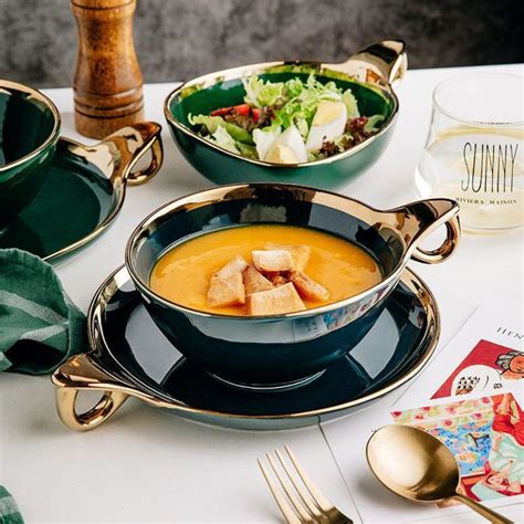 Buy Smokey Cocktail Royal Green with Gold Rim Pack of 1 Snacks Bowl for ...