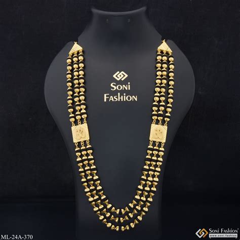 3 Line Gold Plated Rudraksha Mala for Men - Style A370 – Soni Fashion