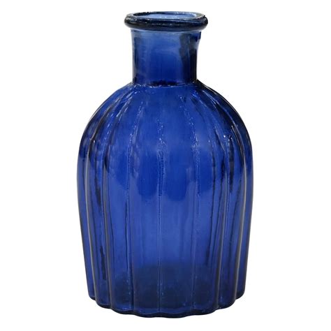 Blue Glass Vase, 5"