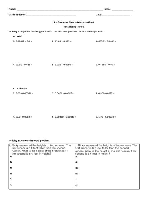 Image result for Performance Task Math Grade 1 Quarter 4