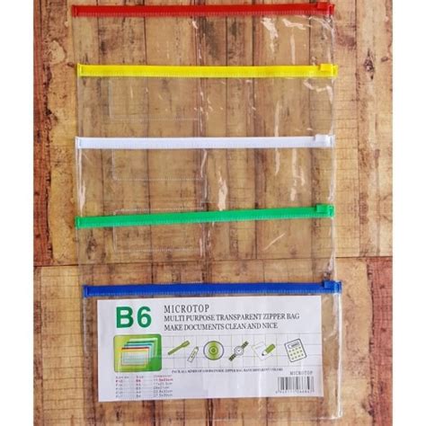 Jual MAP ZIPPER POCKET A6 B6 KECIL ZIP SLETING TEMPAT PENSIL PLASTIK ...