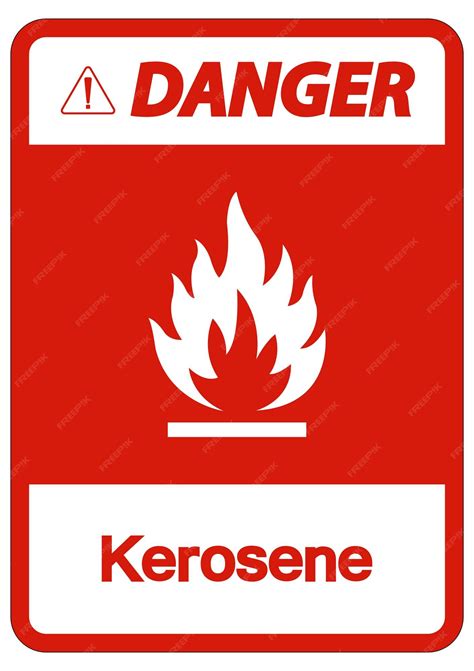 Premium Vector | Danger Kerosene Symbol Sign On White Background