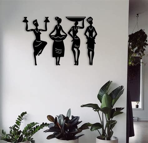 AUROMIN ; THE ART OF INGENUITY Tribal Women 4 Pcs Wall Decor Art | Wall ...